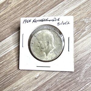 1964 Kennedy Silver Half Dollar 90% Silver Classic